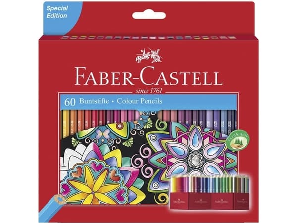 Faber-Castell CASTLE Special Edition - Fargeblyant - assorterte skinnende farger (en pakke 60)