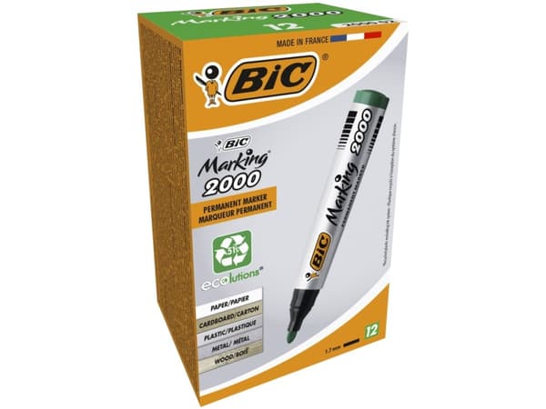 BIC Marking 2000 ECOlutions Permanent Tuscher Medium Rund Spids - Grøn - (12 stk.)