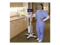 Miniatyrbilde 3 av 5: Ergotron StyleView Tablet Cart, SV10 - Vogn - for nettbrett/tastatur - medisinsk - metall - hvit, aluminium - skjermstørrelse: inntiil 12" - TAA-sams
