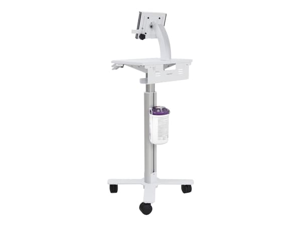 Ergotron StyleView Tablet Cart, SV10 - Vogn - for nettbrett/tastatur - medisinsk - metall - hvit, aluminium - skjermstørrelse: inntiil 12" - TAA-sams