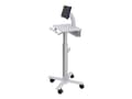 Miniatyrbilde 2 av 5: Ergotron StyleView Tablet Cart, SV10 - Vogn - for nettbrett/tastatur - medisinsk - metall - hvit, aluminium - skjermstørrelse: inntiil 12" - TAA-sams