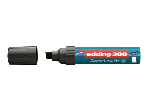 edding 388 flipchart - Markering - för flipdiagram - svart - vattenbaserat bläck - 4-12 mm
