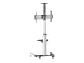 Miniatyrbilde 3 av 5: Manhattan TV & Monitor Mount, Trolley Stand, 1 screen, Screen Sizes: 37-65", Silver, VESA 200x200 to 600x400mm, Max 50kg, LFD, Lifetime Warranty - Vo