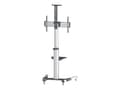 Miniatyrbilde 4 av 5: Manhattan TV & Monitor Mount, Trolley Stand, 1 screen, Screen Sizes: 37-65", Silver, VESA 200x200 to 600x400mm, Max 50kg, LFD, Lifetime Warranty - Vo