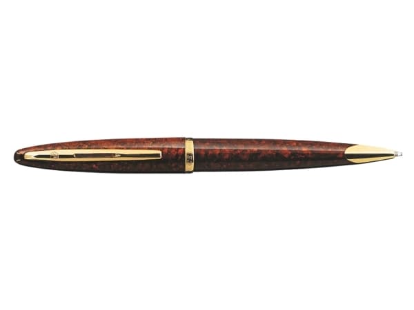 Waterman Carène, Blå, Bärnsten, Guld, Twist retractable ballpoint pen, Medium, Guld, Lack