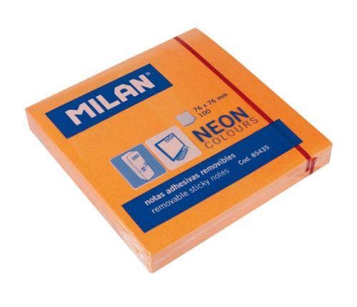 Milan Neon kort 75x75 mm oransje