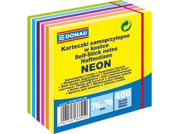 Donau Selvklebende. 76 x 76 mm (7574011PL-99)
