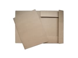 Vikmapp med 3 flikar, brun kartong, 600 g, A3
