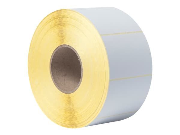 Brother Premium - Halvblank - toppbelagt - hvit - 102 x 74 mm 2940 etikett(er) (1 rull(er) x 2940) stanseskårne etiketter (en pakke 4) - for Brother
