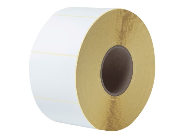 Brother Premium - Halvblank - toppbelagt - hvit - 102 x 74 mm 2940 etikett(er) (1 rull(er) x 2940) stanseskårne etiketter (en pakke 4) - for Brother