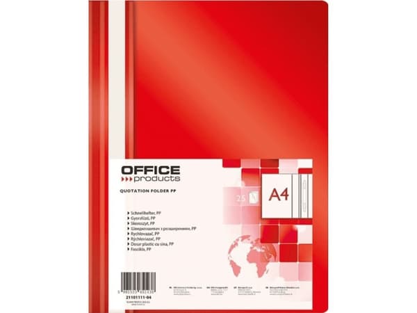 Office Products SKOR.OFFICE PRODUCTS A4 CZERWONY SKOROSZYT - 21101111-04