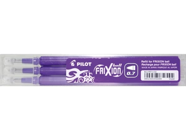 Pilot FriXion patron 0,7 lilla 3stk FJERNKONTROLL