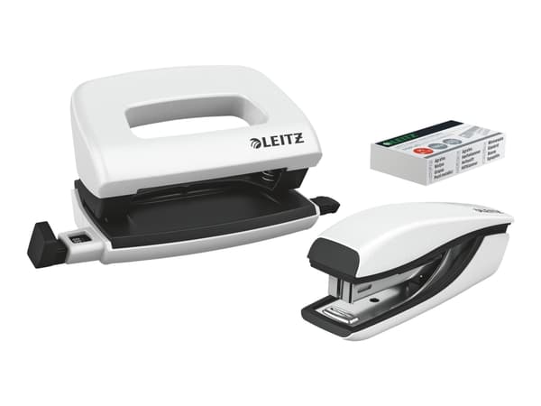 Leitz WOW NeXXt - Skrivebordstilbehørsett - 10 ark / 1 mm - No.10 - metall - perlehvit