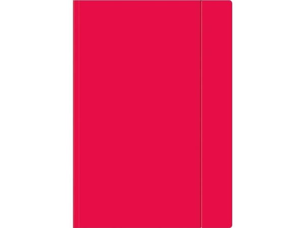 Interdruk Mapp med resår A4+ Fluo Raspberry (10st)