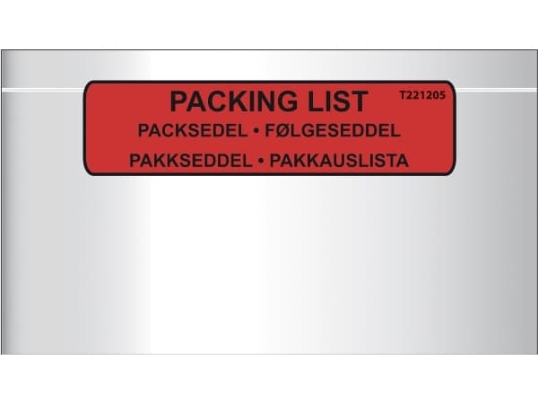 Følgeseddellomme M65 med tryk Value Range - (1000 stk.)