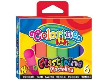 Colorino Neon plasticine 6 farger (935409)