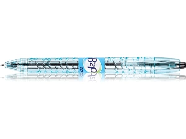 Pilot B2P Gel, Indragbar gelpenna, Svart, Svart, Transparent, Plast, Medium, 0,32 mm