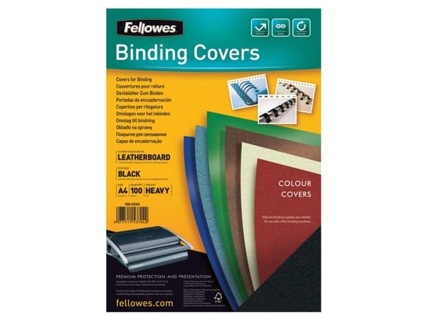 Fellowes - A4 (210 x 297 mm) - svart - 250 g/m² - 100 stk permomslag