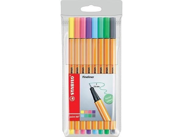 Stabilo Fineliner punkt 8 pastellfarger