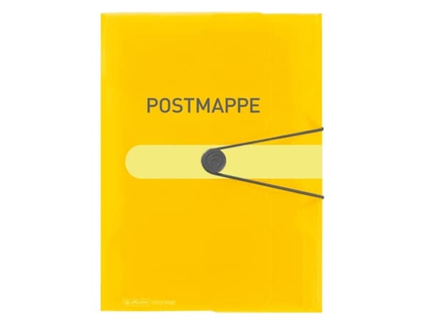 Herlitz - 3-fliksmappe - for A4 - transparent gul