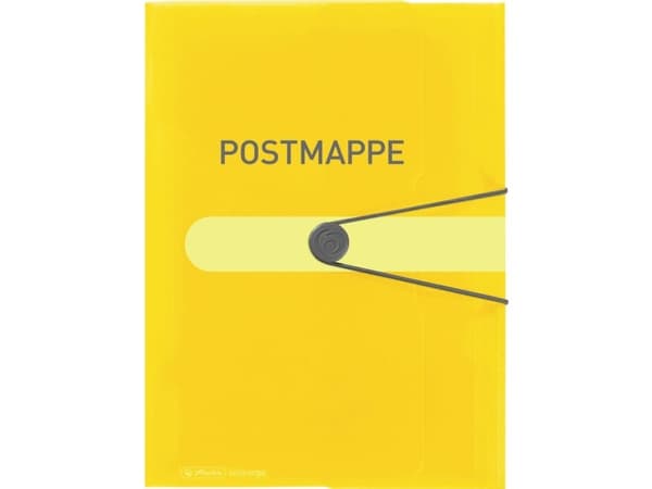 Herlitz - 3-fliksmappe - for A4 - transparent gul
