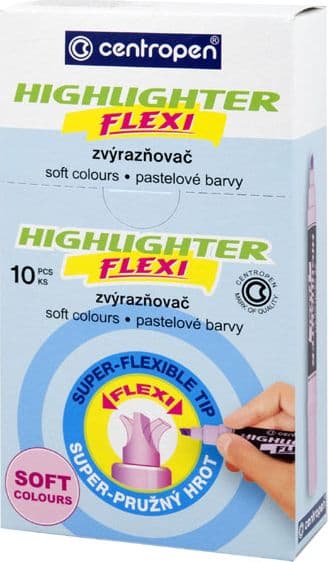 Centropen Centropen, highlighter 8542, rosa, 10 stk, 1-5 mm, med super fleksibel spiss, pris for 1 stk.