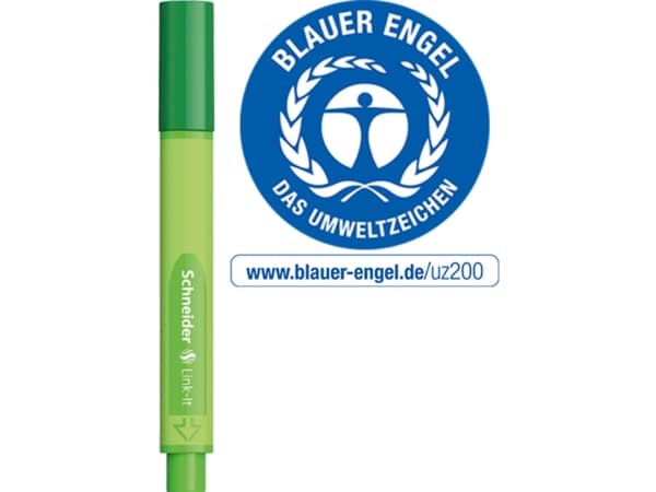 Schneider Schreibgeräte Link-It, Sort, Grønn, Plast, Trekant, Blackforest-green, Fiber