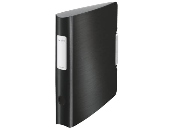 Leitz 180° Active Style - Ringpärm - ryggbredd: 65 mm - för A4 - kapacitet: 350 ark - svart satäng