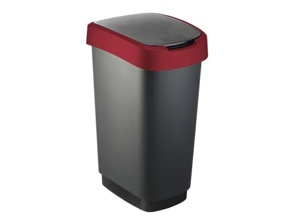 Rotho Twist, 50 l, Rektangulär, Polypropylen (PP), Svart, Röd, Manuell, 298 mm