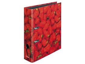 Herlitz maX.file - Spakbågesfil - ryggbredd: 80 mm - för A4 - jordgubbsdesign