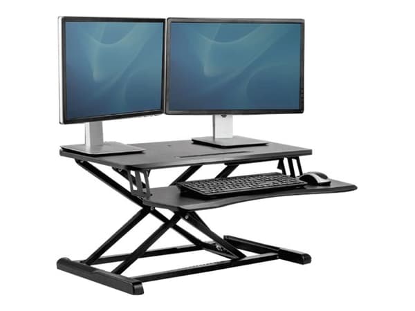 Fellowes Corsivo - Omvandlare till skrivbord för stående - rektangulär - svart