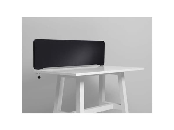 Skærmvæg til bord Lintex Edge sort 1600x400mm