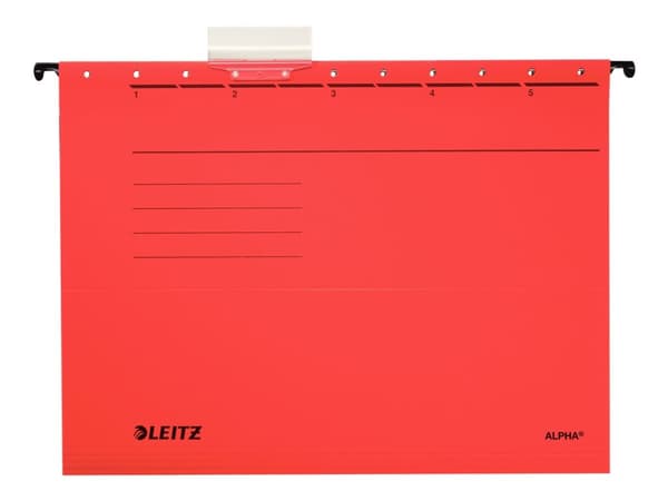 Leitz ALPHA - Hengefil - for A4 - rød