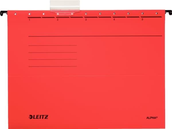 Leitz ALPHA - Hengefil - for A4 - rød