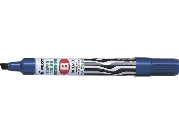 Pilot SCA-B, Super Color, Blå, Meisel tupp, Blå, Hvit, 2 mm, 4,5 mm, 1 stykker