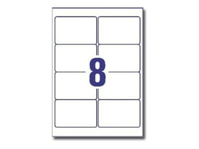 Avery L4745REV - Fjernbart adhesiv - hvit - 63.5 x 96 mm 200 stk (25 ark x 8) merkelapper