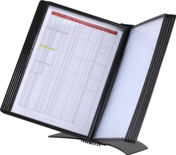 Easymount Bord Display A4 Sort till 5 Lommer