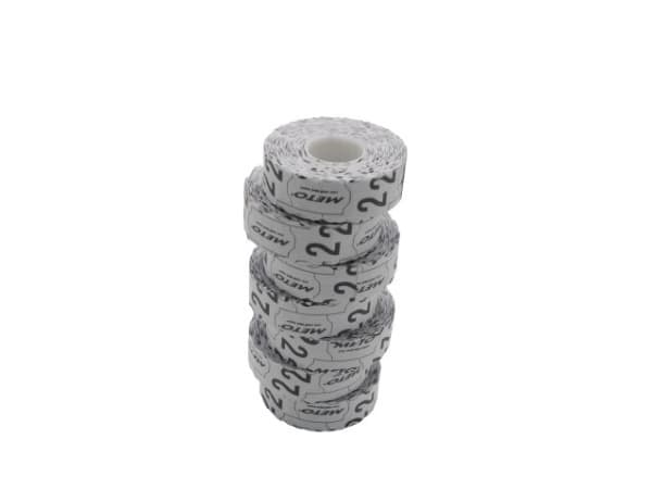 Prisetiket METO 22x12 mm hvid permanent - (7 ruller á 1500 stk.)