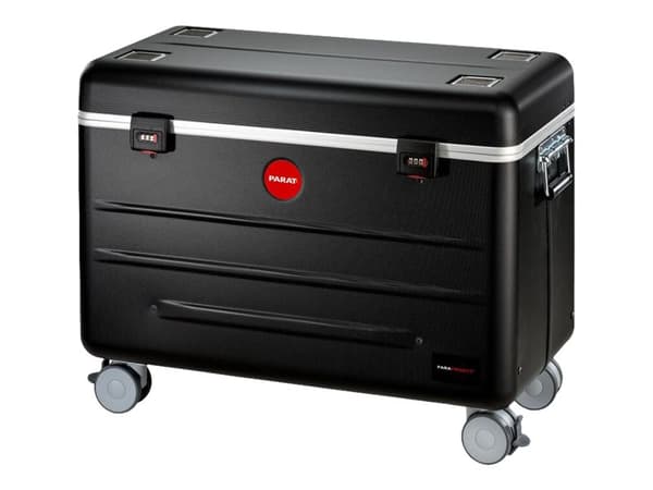 Parat Case N10, Multimediakärry, Musta, Akryylinitriilibutadieenistyreeni (ABS), Alumiini, Vaahto, Kannettava tietokone, 39,6 cm (15.6"), 2 laatikko(