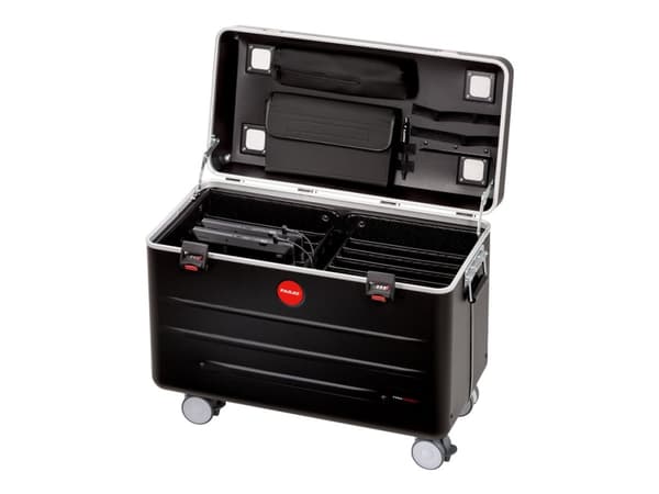 Parat Case N10, Multimediakärry, Musta, Akryylinitriilibutadieenistyreeni (ABS), Alumiini, Vaahto, Kannettava tietokone, 39,6 cm (15.6"), 2 laatikko(