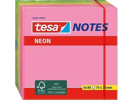 TESA 56004, firkant, Flerfarget, 75 mm, 75 mm, 80 ark