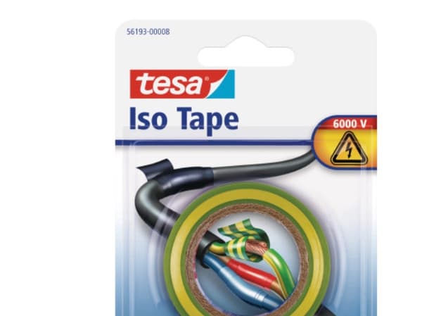 TESA 56192-00014-22, 1 kpl, Vihreä/Keltainen, PVC-muovi, 7000 V, 10 m, 15 mm