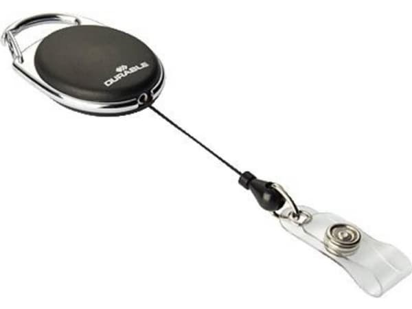 Yoyo, Durable, til ID-kortholder, oval, krom/plast, pakke a 10 stk