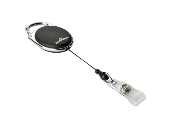 Yoyo, Durable, til ID-kortholder, oval, krom/plast, pakke a 10 stk