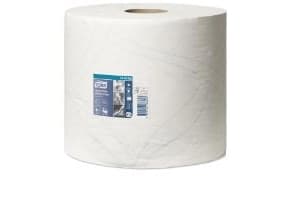 Aftørringsrulle Tork Kraftig W1/W2 Industri 2-lag 23.5 cm x170 m Hvid,2 Rl/krt