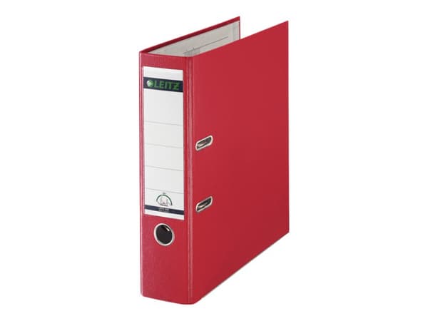 Brevordner Leitz 180° PP A4 80mm rød - (10 stk.)