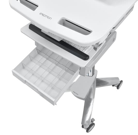 Ergotron StyleView - Vagn - öppen arkitektur - för notebook/tangentbord/mus - medicinsk - aluminium, zinkpläterat stål, kvalitetsplast - grå, vit, po