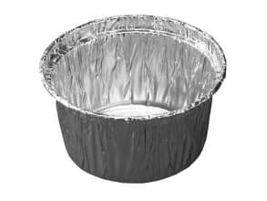 Alubakke 90 ml Ø75x34 mm Rund,100 stk/pk