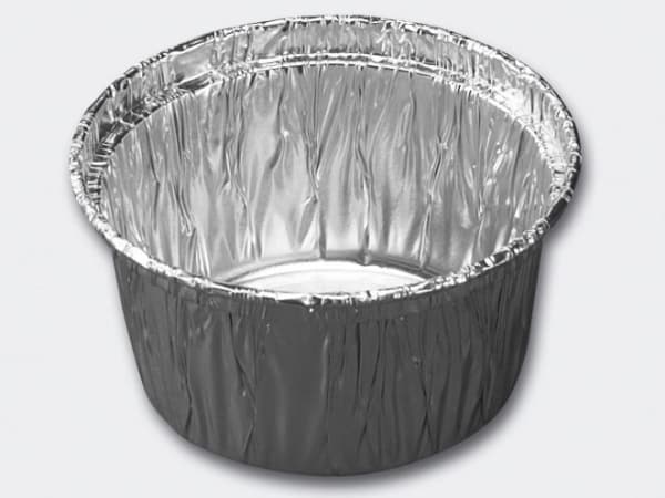 Alubakke 90 ml Ø75x34 mm Rund,100 stk/pk