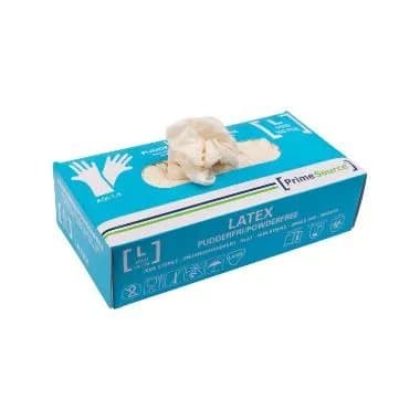 Engångshandske Prime Source storlek L utan puder Latex AQL 1,5 vit - (100 st.)